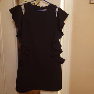 Vince Camuto Black Cold Shoulder Dress